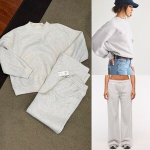 Abercrombie Sunday Mockneck Crew and High Rise Sweatpants MATCHING SET